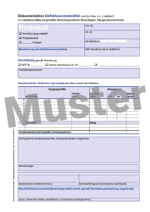 Herstellungsprotokoll / Prüfprotokoll für Defekturarzneimittel