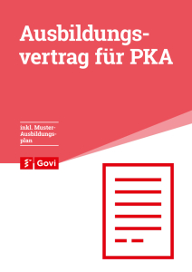 Ausbildungsvertrag für PKA