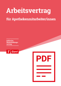 Arbeitsvertrag für Apothekenmitarbeiter/innen