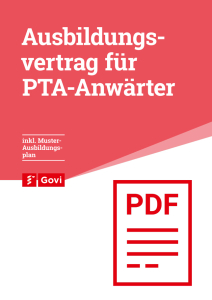 Ausbildungsvertrag für PTA-Anwärter